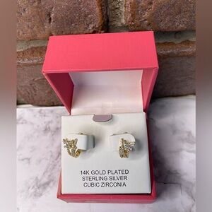 Rachel Zoe 14K Gold Plated Sterling Silver Butterfly Earrings